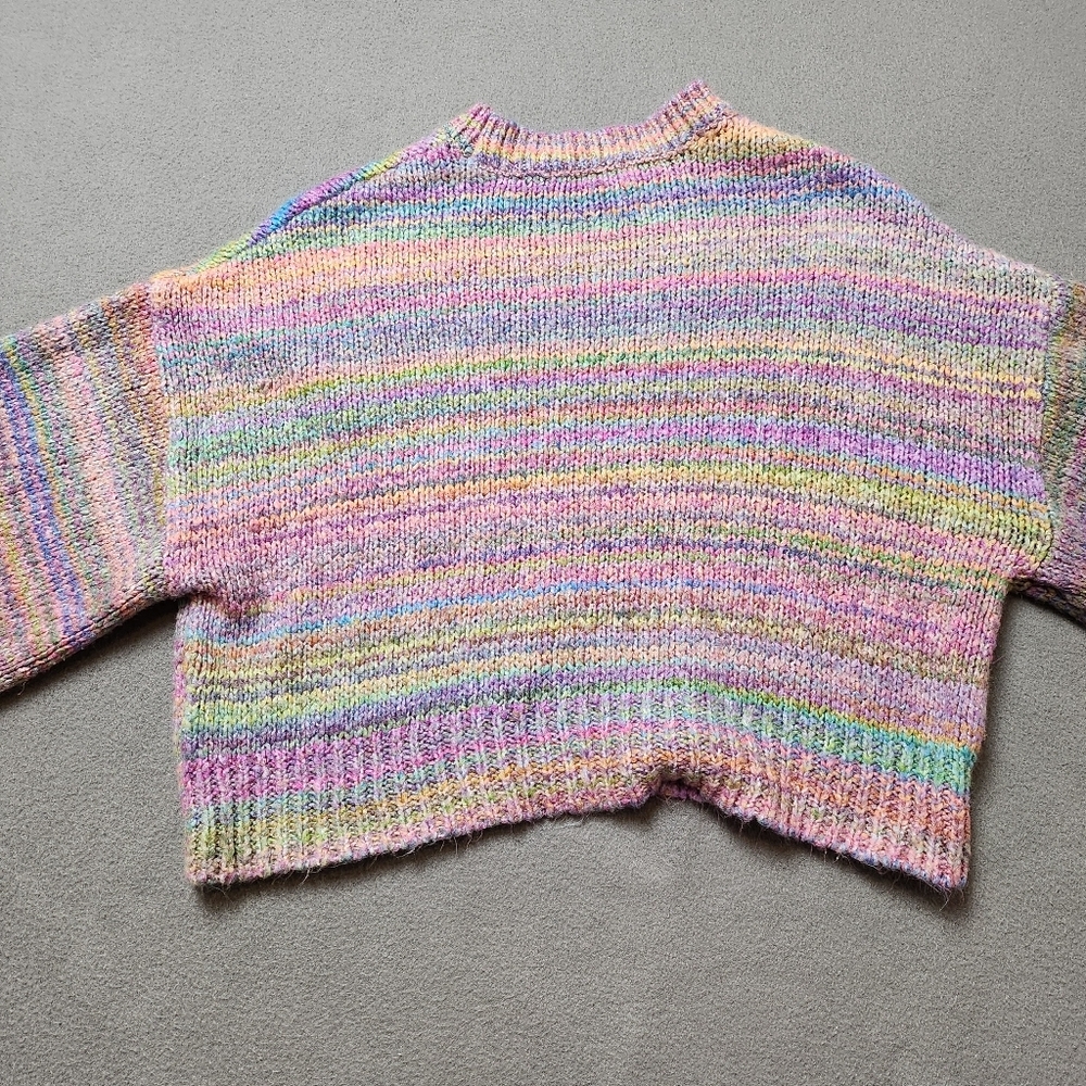 URBAN OUTFITTERS Agatha balloon sleeve rainbow sweater - Picture 12 of 15